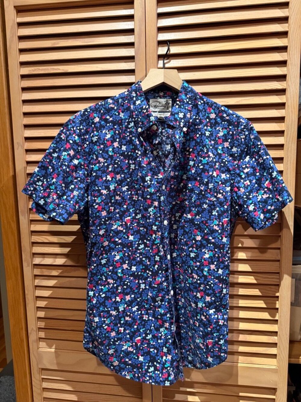 Bonobos Camp Blue Flowered Camp Shirt - Picture 4 of 7